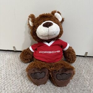 Porsche Bear NICI Plush Stuffed Animal Brown Red Shirt